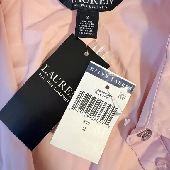 Soft Pink Ralph Lauren Soft Pink Wrapped Midi Dress (Size 2 Brand New with Tags) - Picture 3 of 6